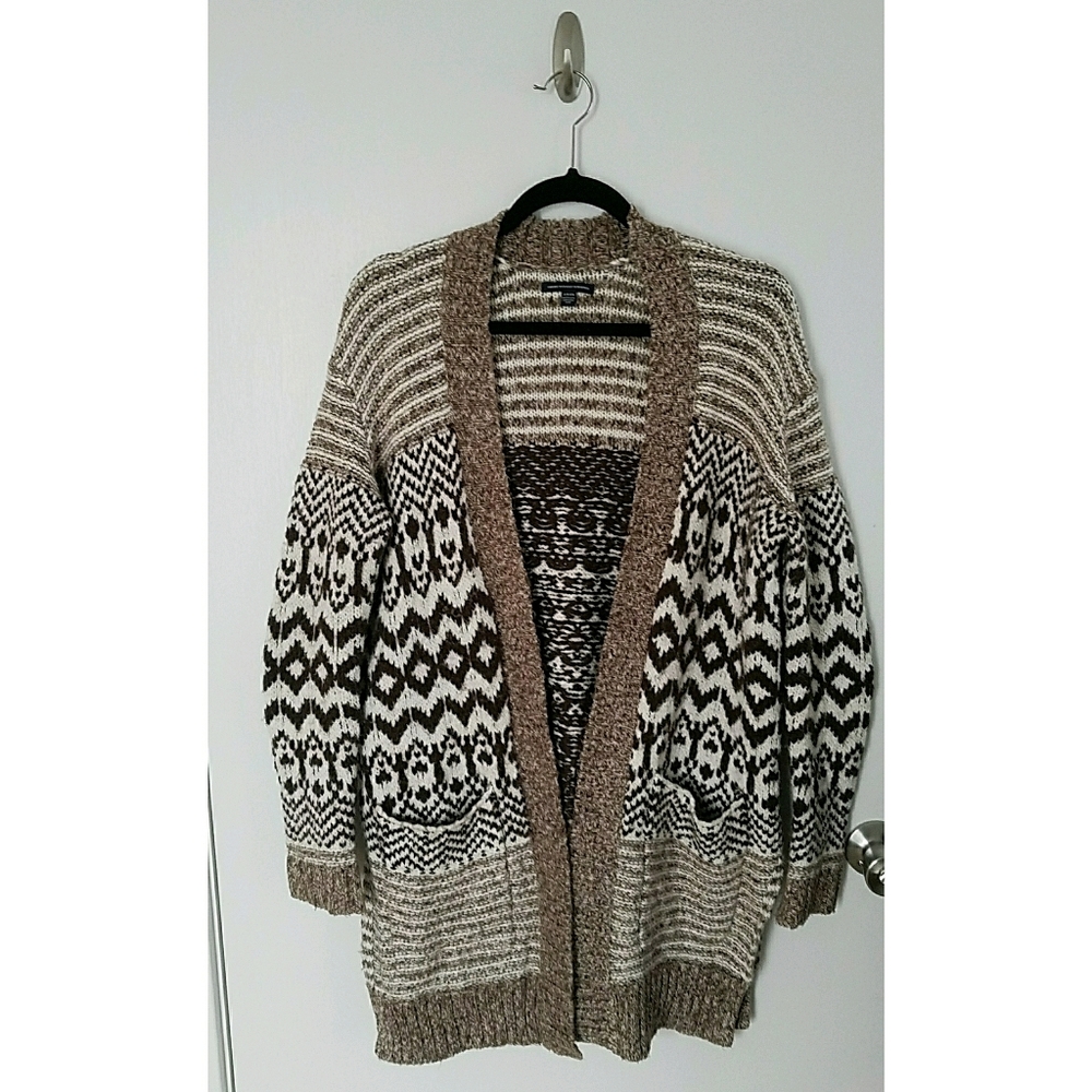 American Eagle Brown Aztec Cardigan